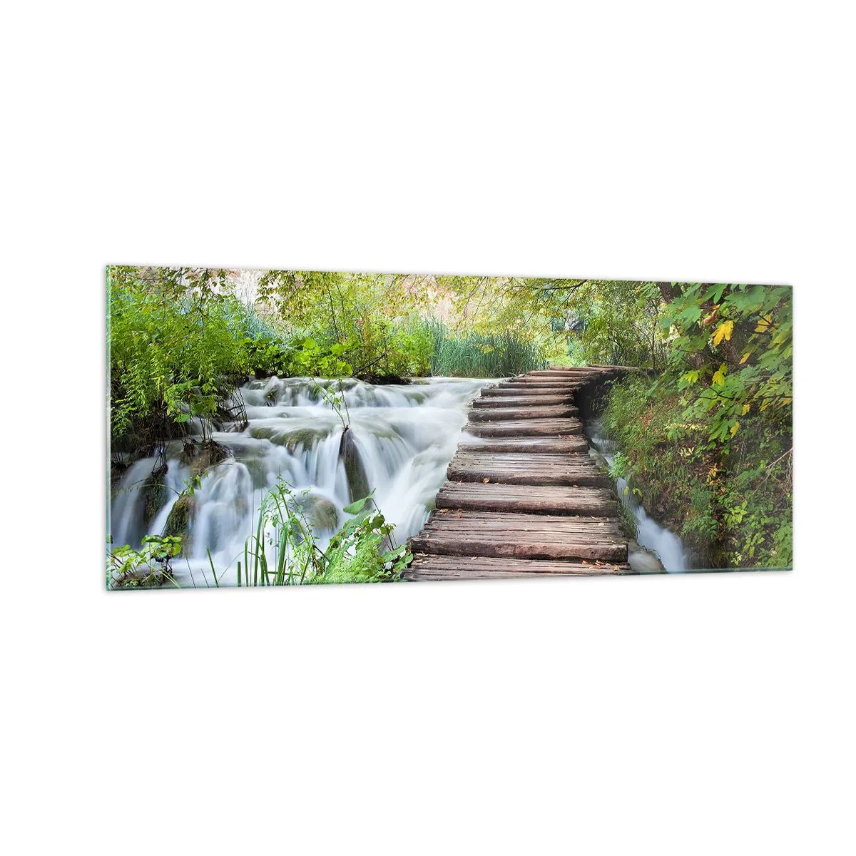 Obraz na skle - Voda není vůbec tichá - 100x40 cm