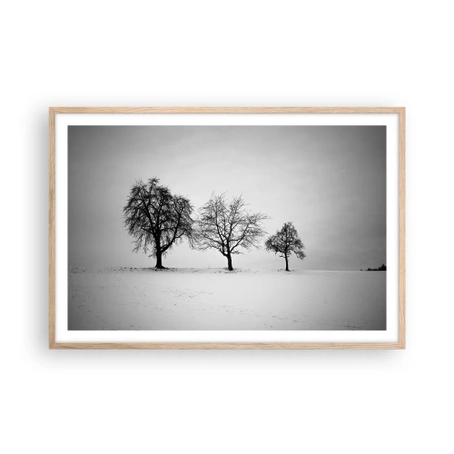 Plakát v rámu světlý dub - O čem sní? - 91x61 cm