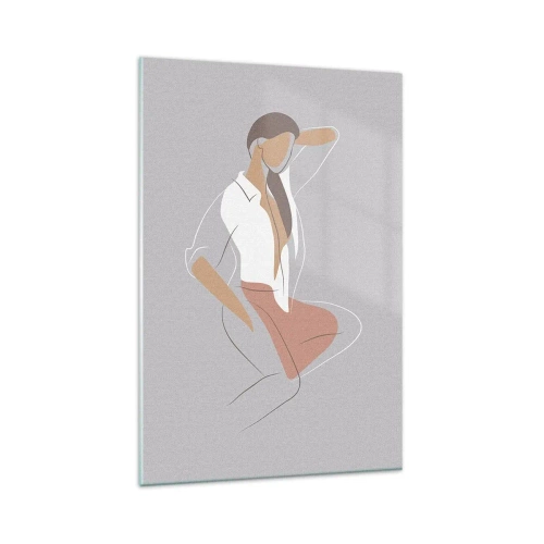 Obraz na skle - Obrys půvabu - 80x120 cm