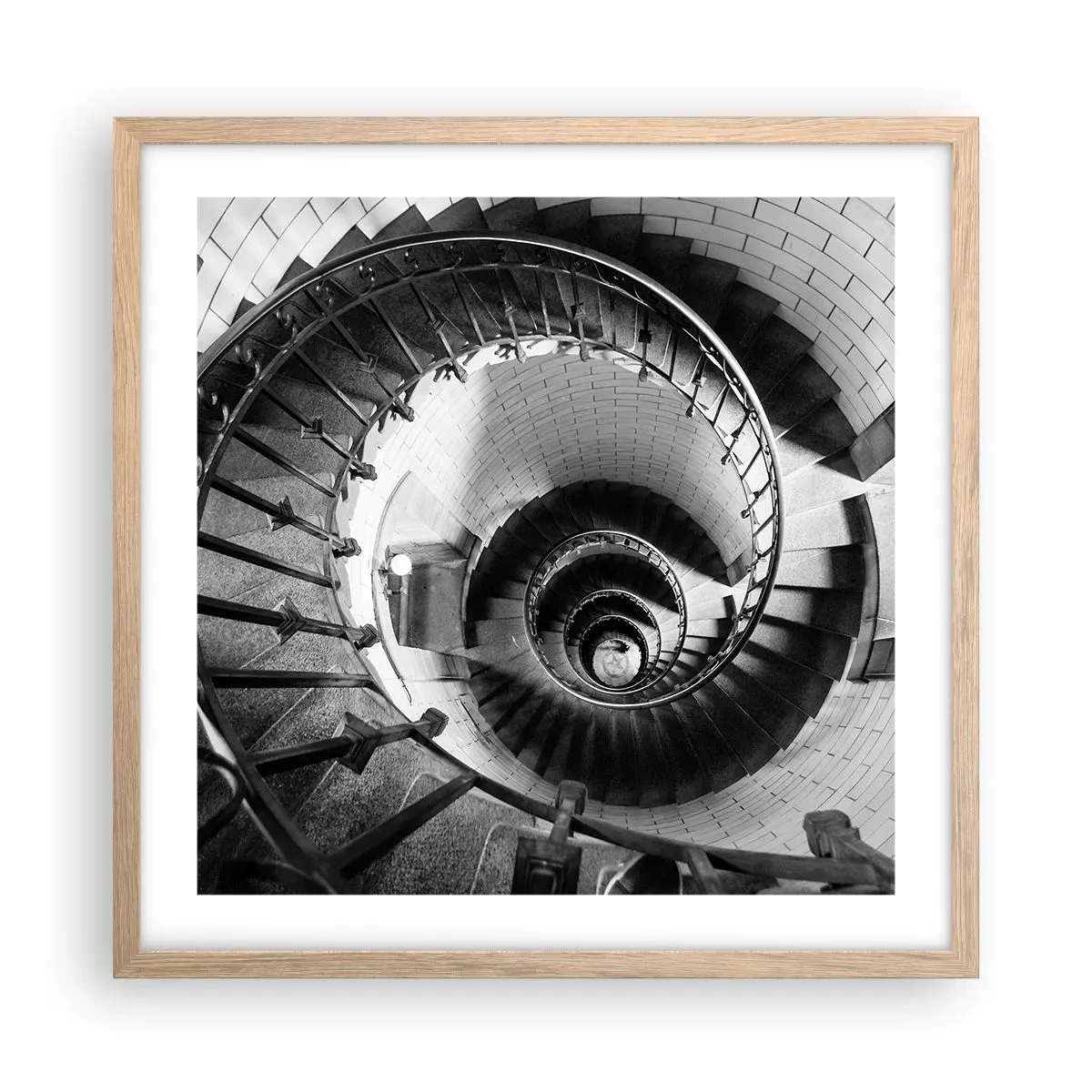 Plakát v rámu světlý dub - Jen výš a výš - 50x50 cm