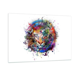 Obraz na skle - Skrývá se za duhovým závojem - 120x80 cm