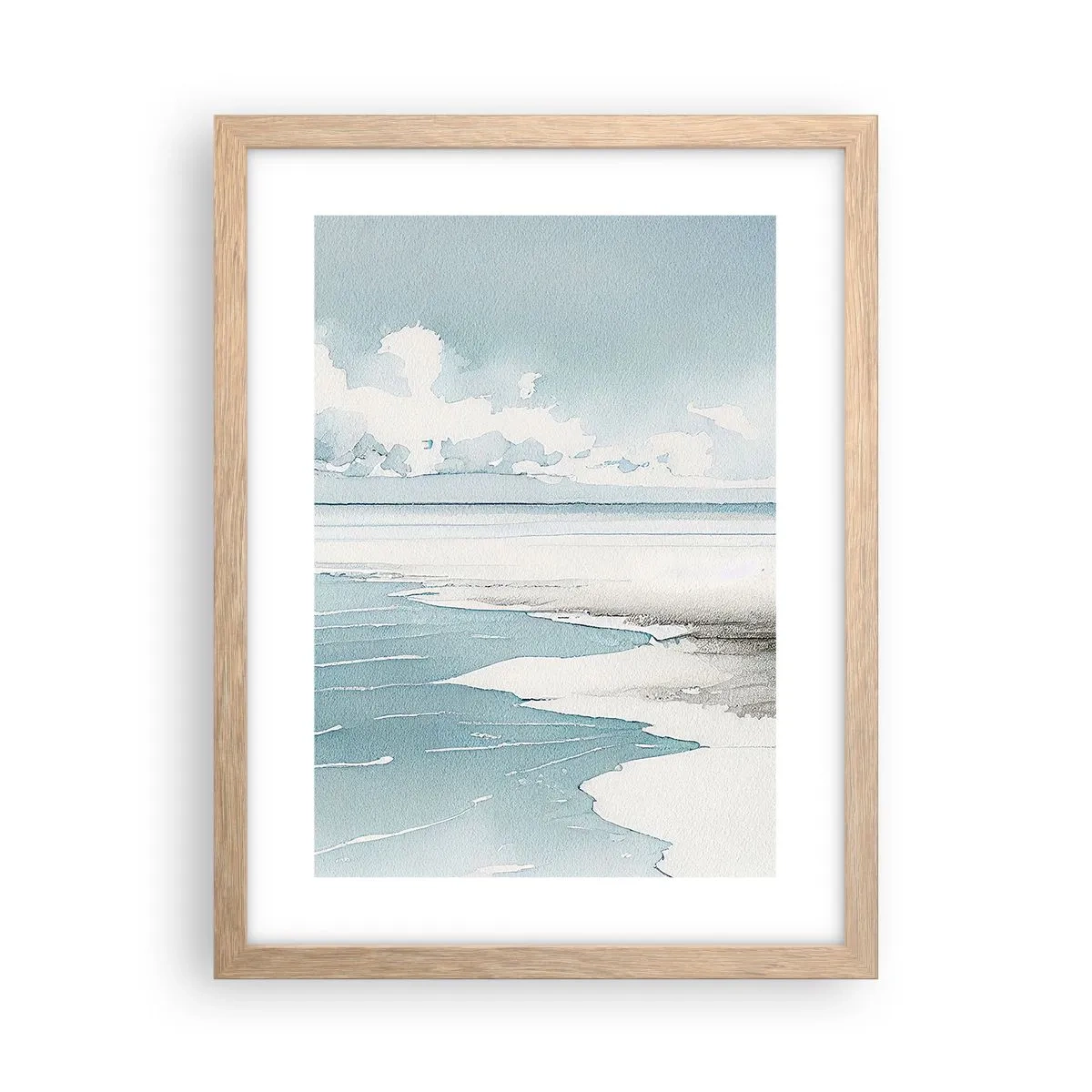 Plakát v rámu světlý dub - Jemný příliv - 30x40 cm
