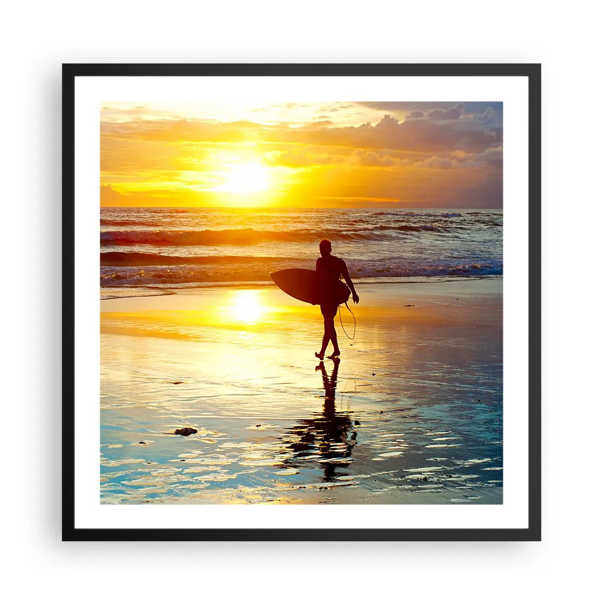 Plakát v černém rámu - Návrat bojovníka - 60x60 cm