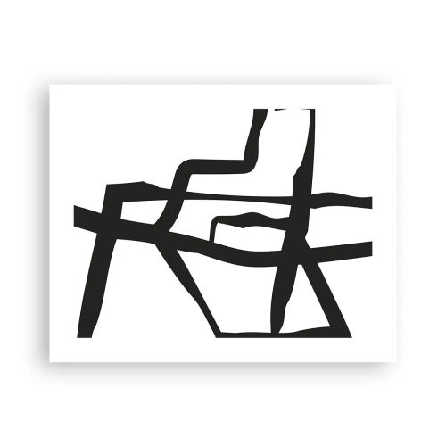 Plakát - Černobílá konstrukce - 50x40 cm