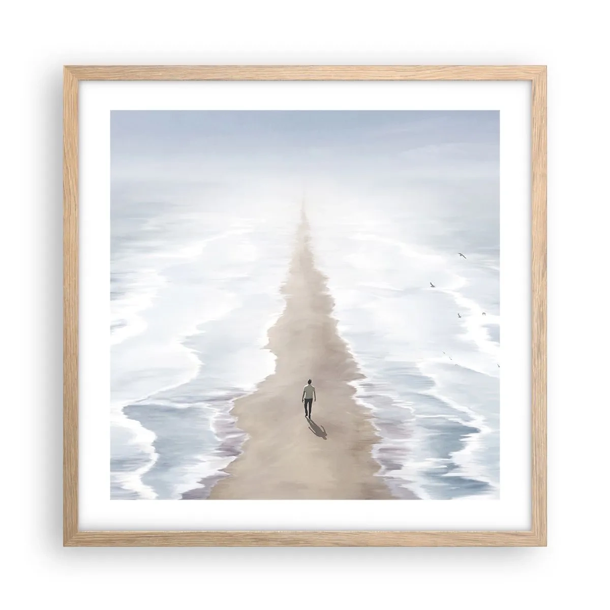 Plakát v rámu světlý dub - Světlá budoucnost - 50x50 cm