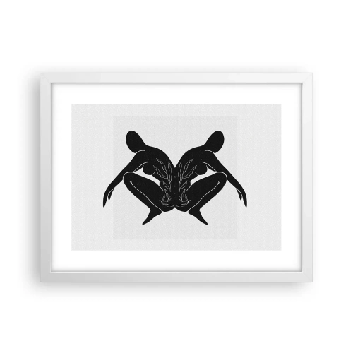 Plakát v bílém rámu - Společná duše - 40x30 cm