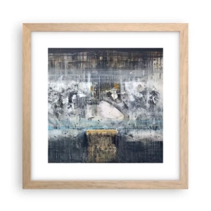 Plakát v rámu světlý dub - Jako na ledě, tak i na hroudě - 30x30 cm
