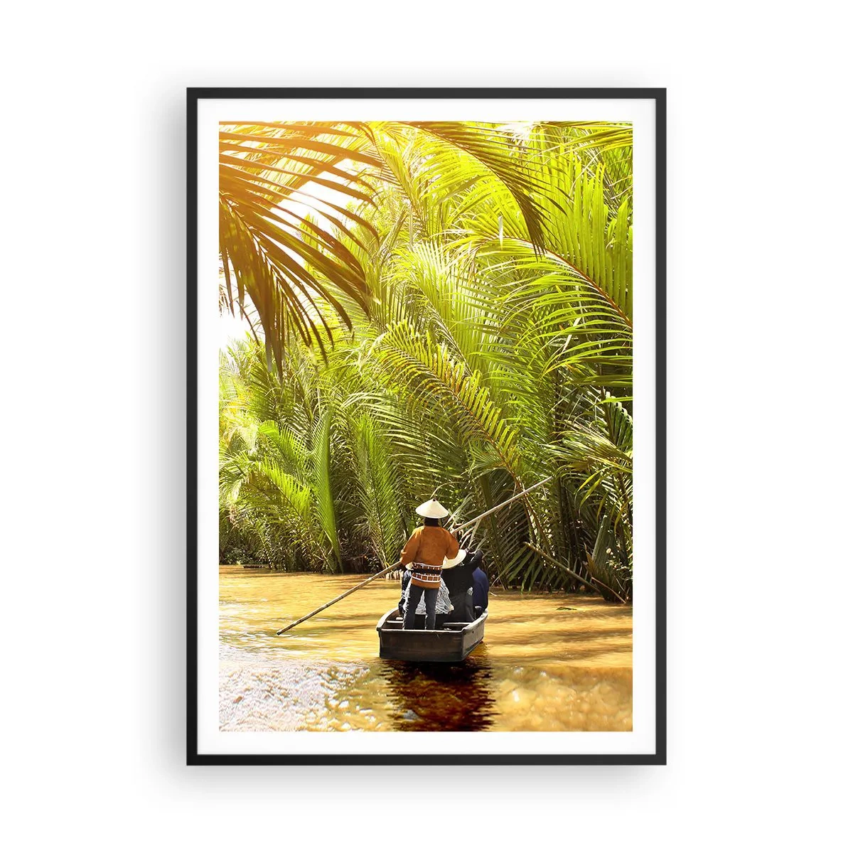 Plakát v černém rámu - Palmovou souteškou - 70x100 cm