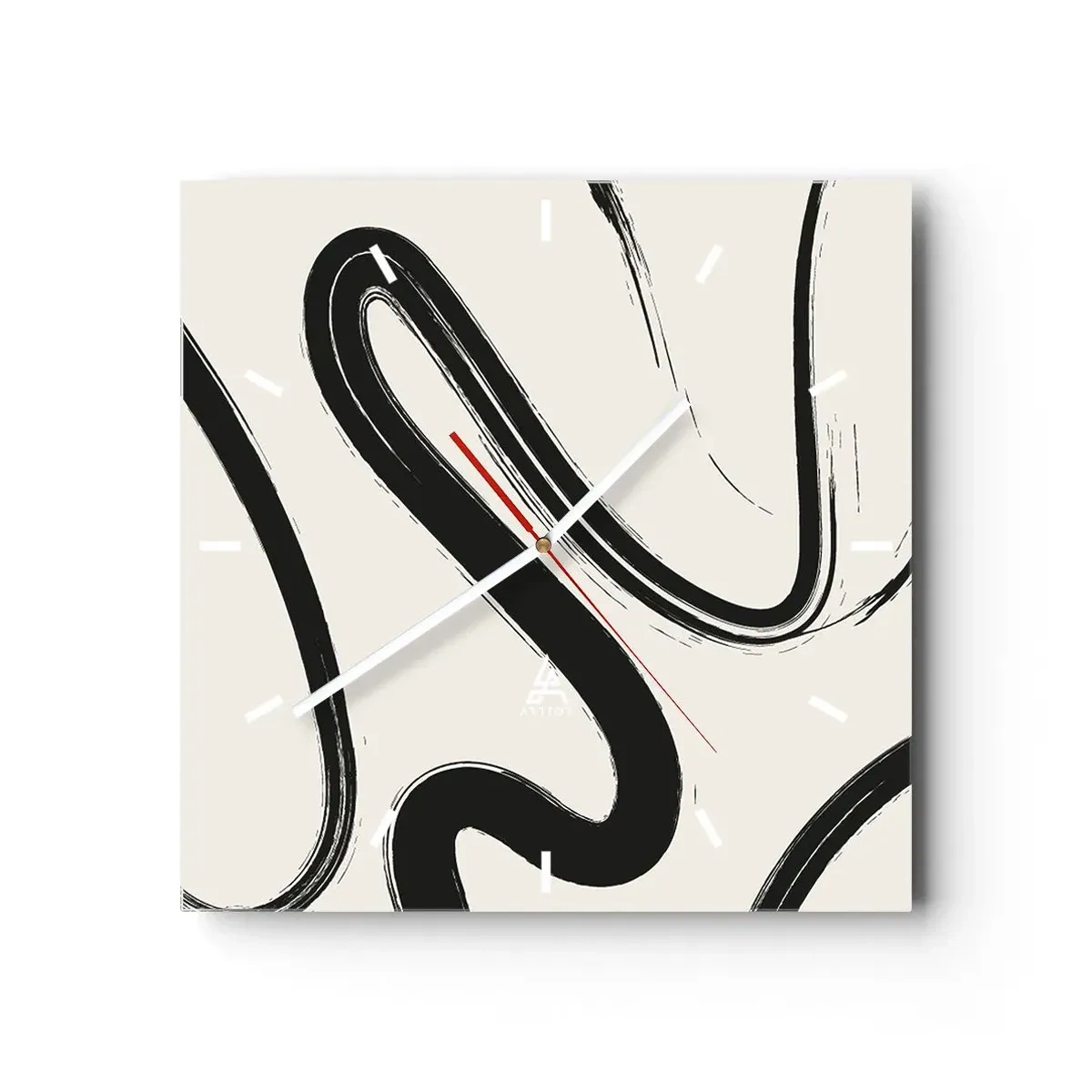 Nástěnné hodiny - Černobílý rozmar - 40x40 cm