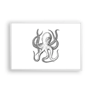 Plakát v bílém rámu - Tančící s vlnami - 91x61 cm