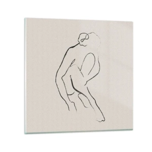 Obraz na skle - Intimní skica - 50x50 cm