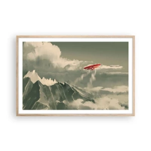 Plakát v rámu světlý dub - Nebojácný průkopník - 91x61 cm