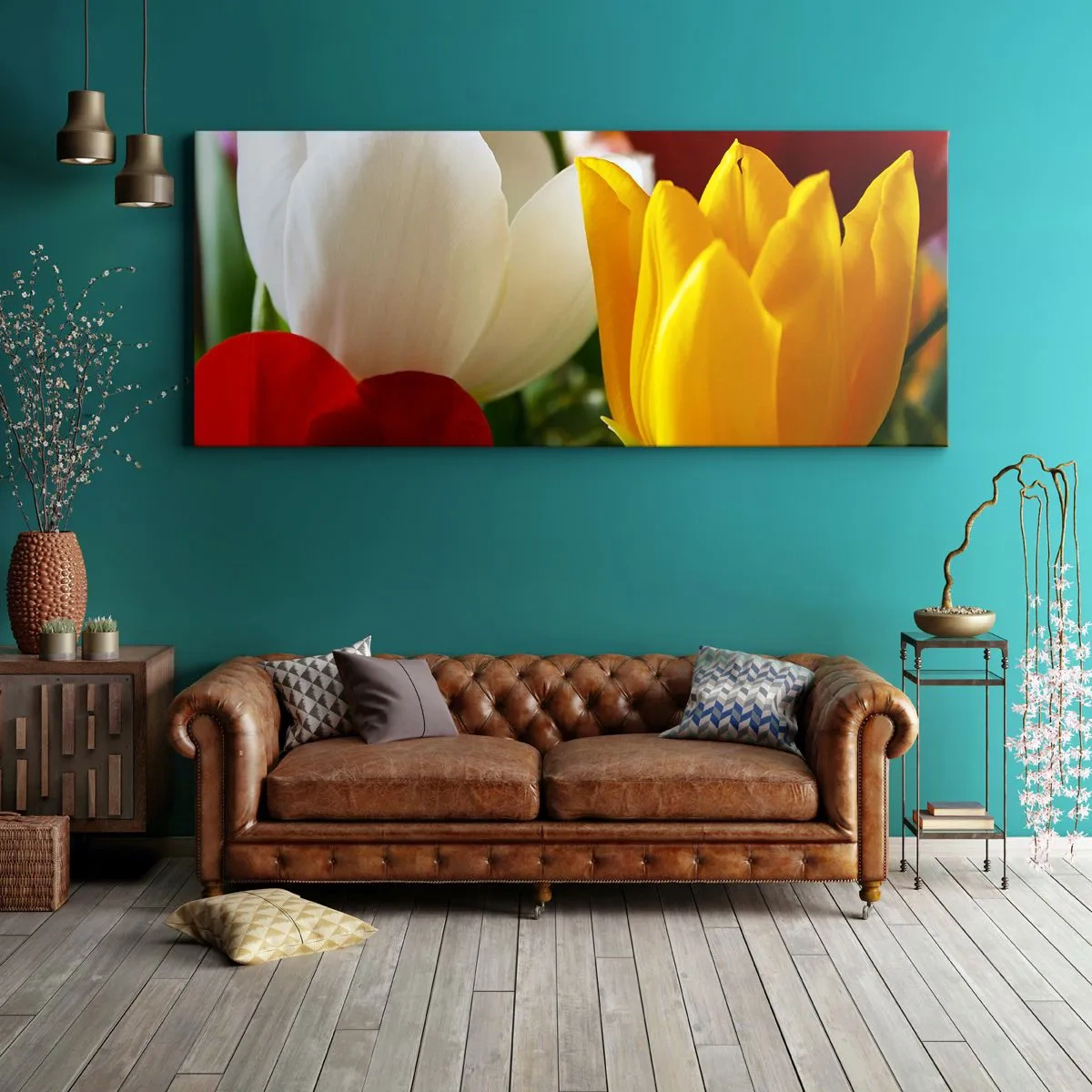 Obraz na plátně - Tulipánová horečka - 140x50 cm
