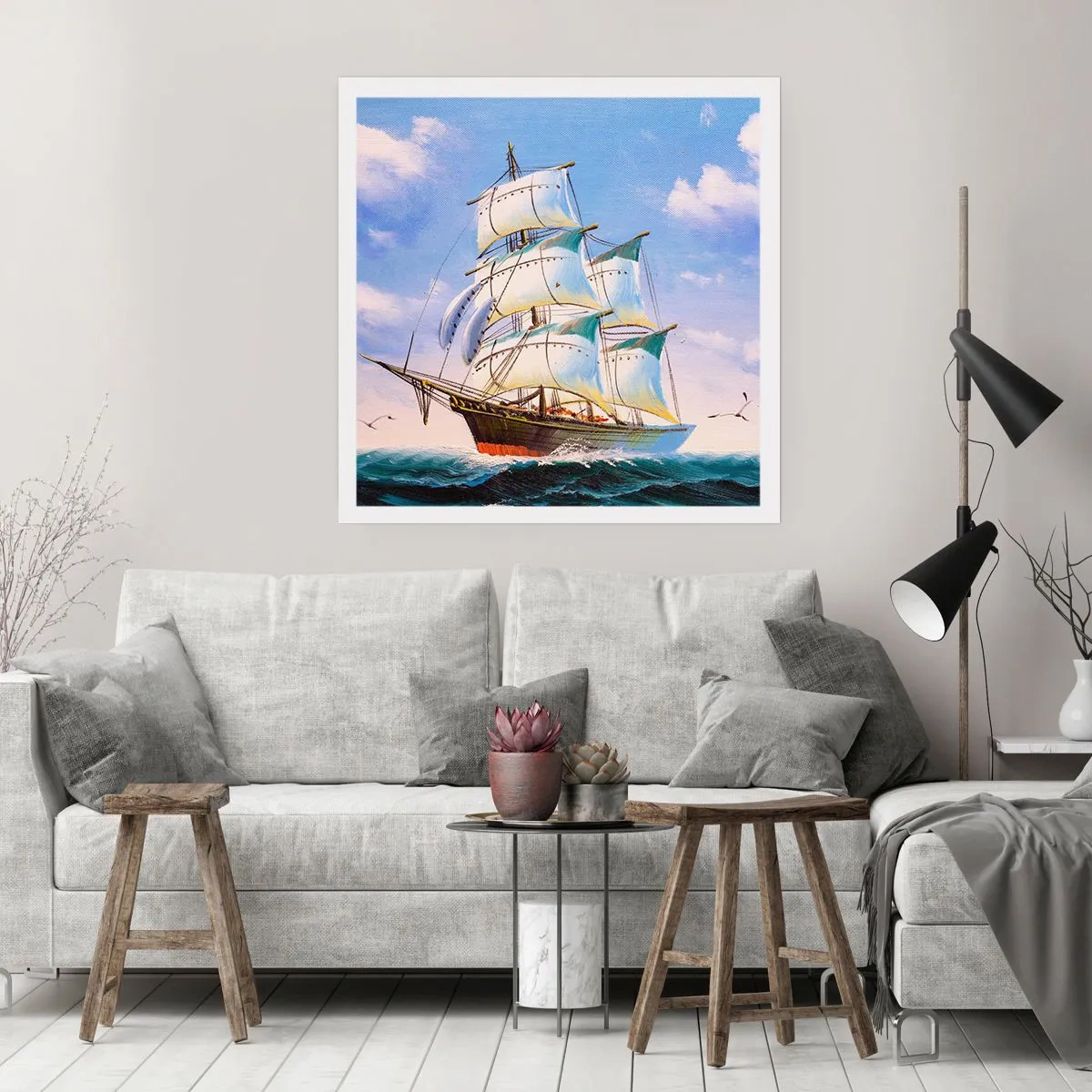 Plakát - Hrdě s větrem - 30x30 cm