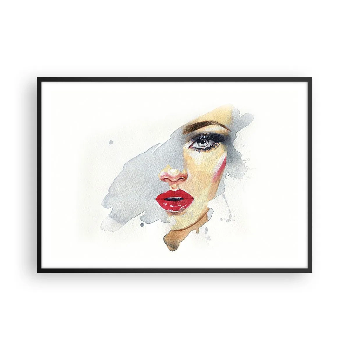 Plakát v černém rámu - Odraz v kapce vody - 100x70 cm