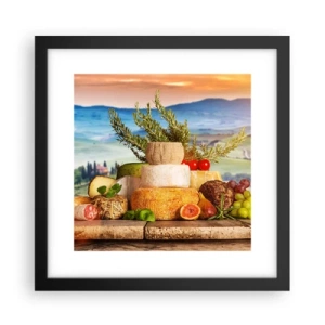 Plakát v černém rámu - Italská radost ze života - 30x30 cm