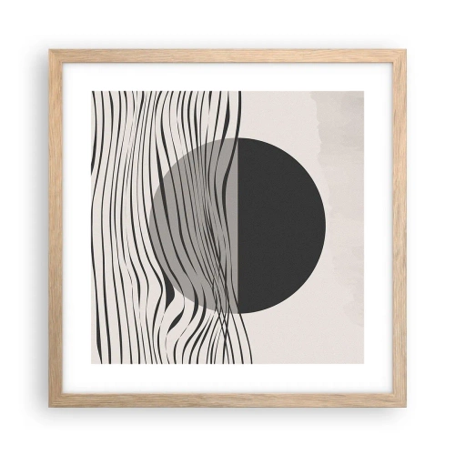 Plakát v rámu světlý dub - Poloviční kompozice - 40x40 cm