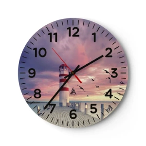Nástěnné hodiny - Čas jít do přístavu - 30x30 cm