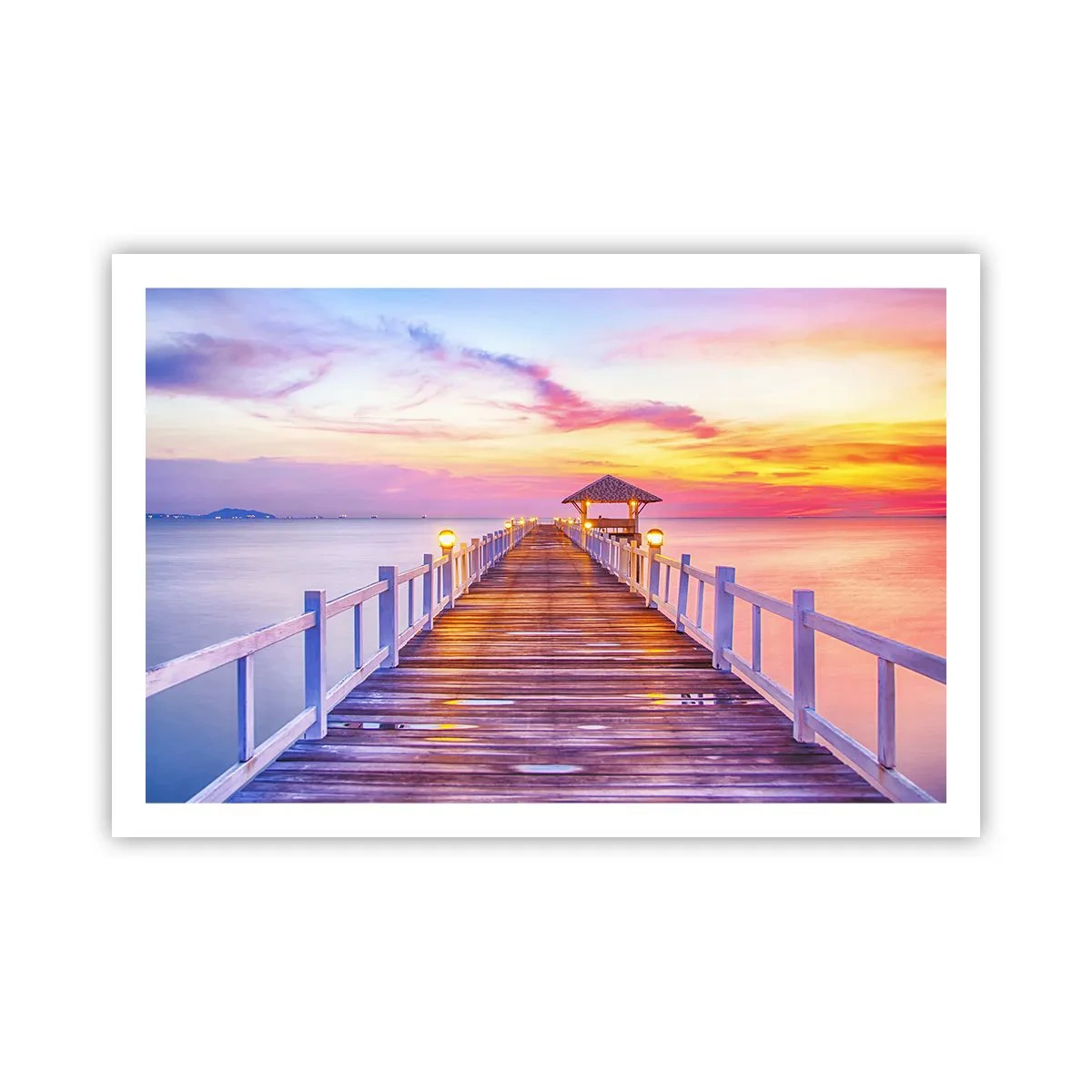 Plakát - Liliově-zlaté ticho večera - 91x61 cm