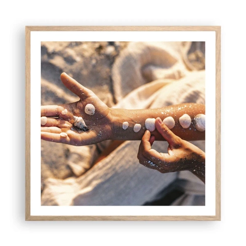 Plakát v rámu světlý dub - Krása na dosah - 60x60 cm