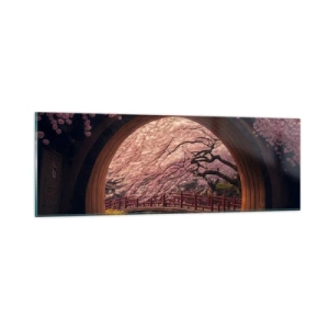 Obraz na skle - Japonské jaro - 90x30 cm