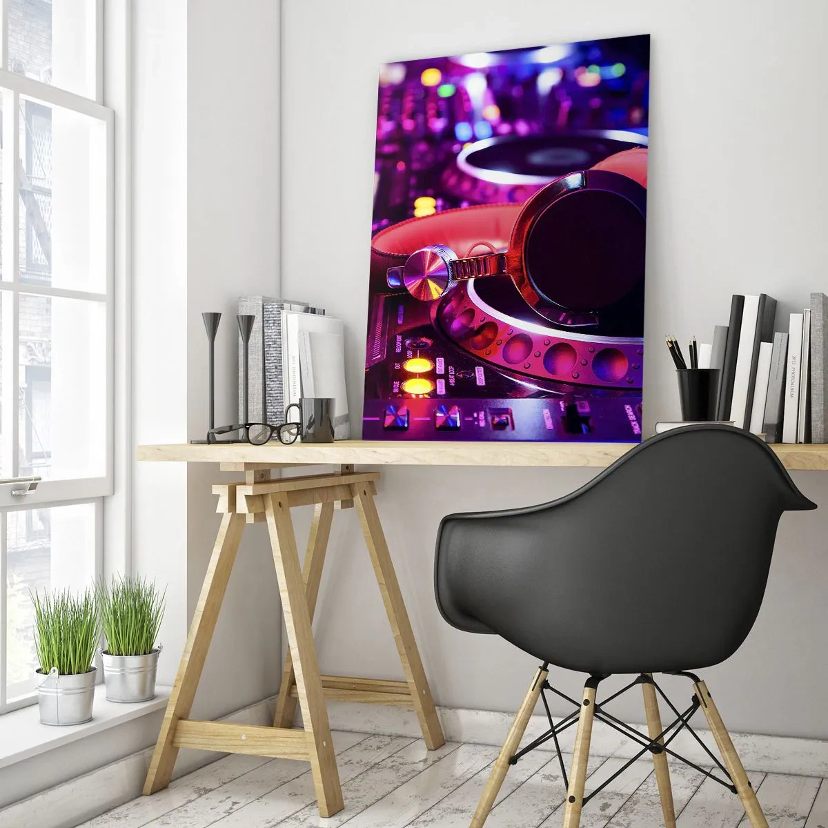 Obraz na skle - Než začne zábava - 50x70 cm