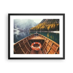 Plakát v černém rámu - Horská túra - 50x40 cm