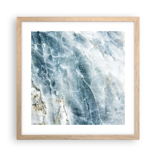 Plakát v rámu světlý dub - Ledový svět - 40x40 cm
