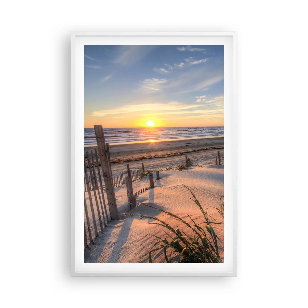 Plakát v bílém rámu - Odlesk a stín větru - 61x91 cm