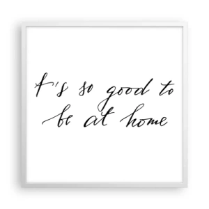 Plakát v bílém rámu - Celá pravda - 60x60 cm