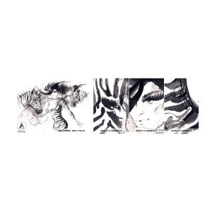 Vzor Fototapety Samolepicí Deluxe Sticker - Tančící se zebrami - Abstrakce, Žena, Žebra - 100x30 cm