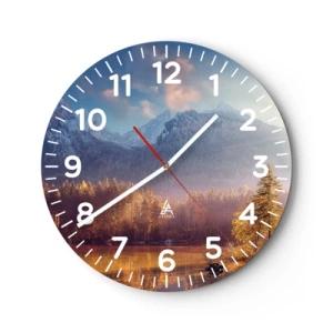 Nástěnné hodiny - V horách a údolích - 40x40 cm