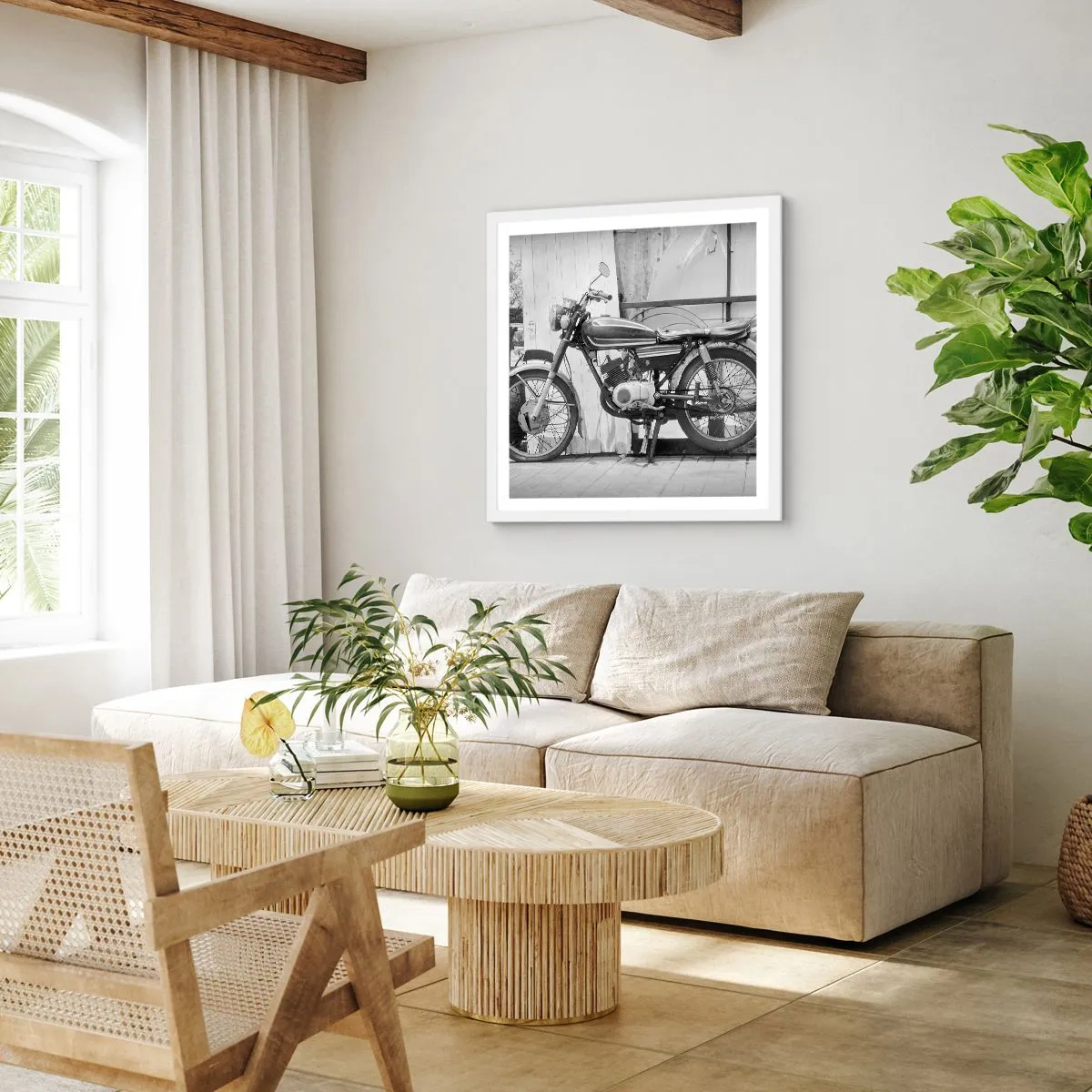 Plakát v bílém rámu - Klasika nade vše - 60x60 cm