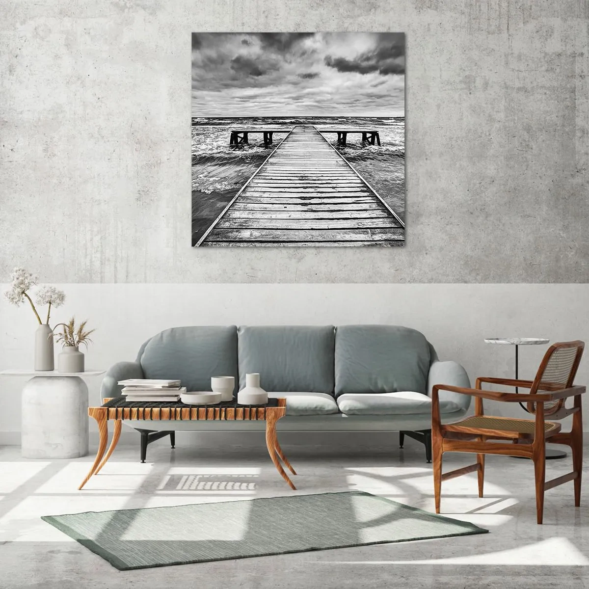 Obraz na skle - Čekám na vítr, co rozfouká… - 60x60 cm