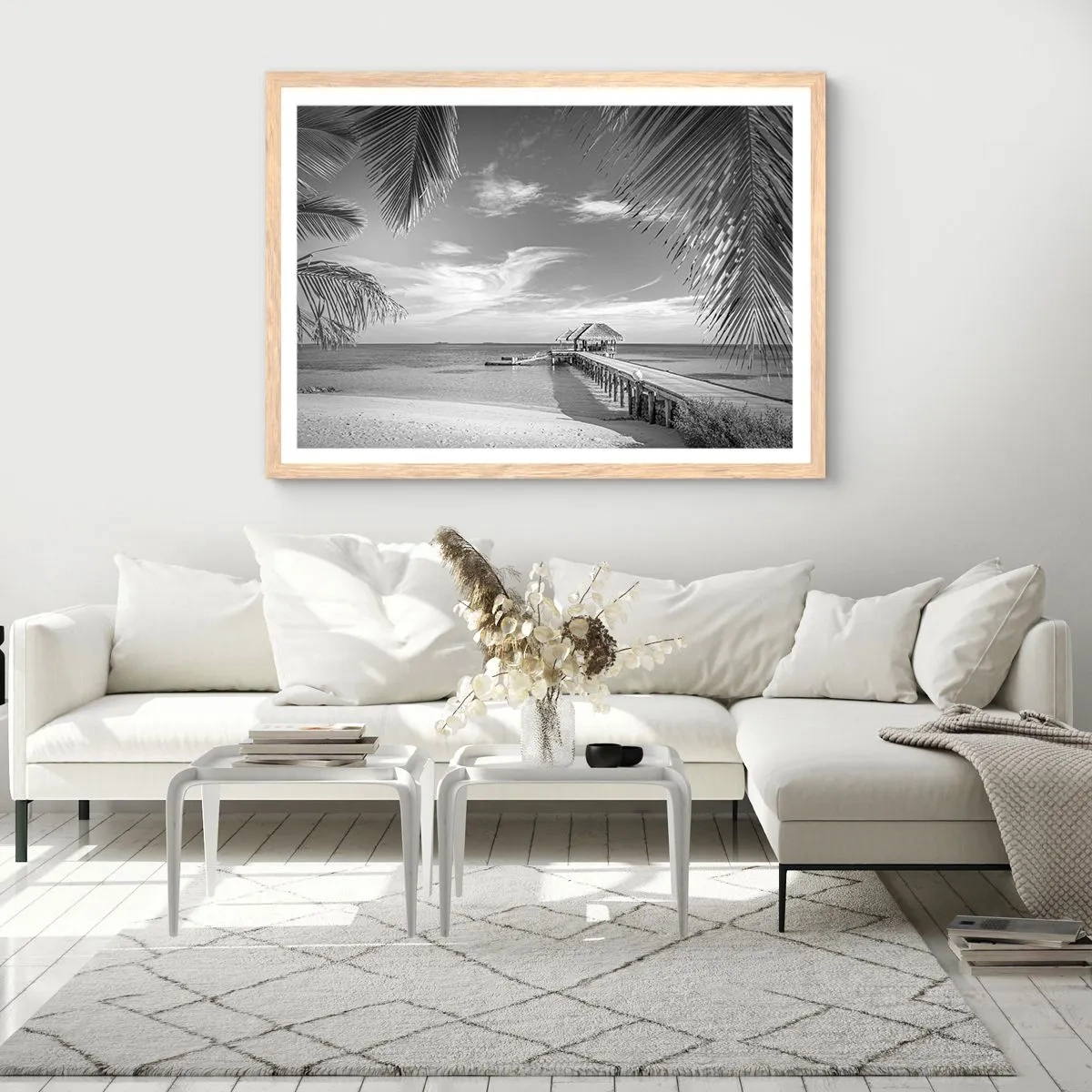 Plakát v rámu světlý dub - Vzpomínka nebo sen? - 91x61 cm