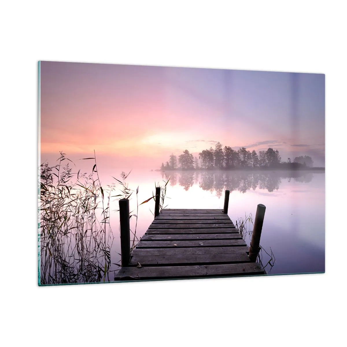 Obraz na skle - Z liliové mlhy… - 120x80 cm