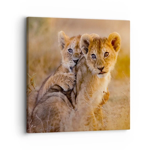 Obraz na plátně - Nevyrušovat! Hrajme si - 30x30 cm