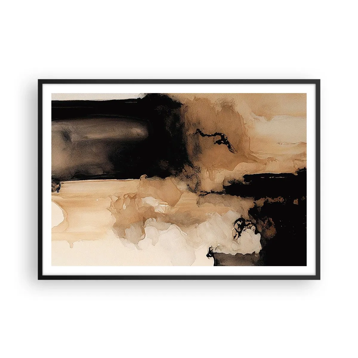 Plakát v černém rámu - Poutavá abstrakce - 100x70 cm