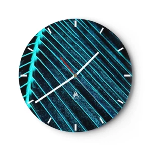 Nástěnné hodiny - Textura zeleně - 40x40 cm