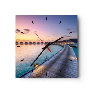 Nástěnné hodiny - Prázdniny - návrat k pramenům - 40x40 cm