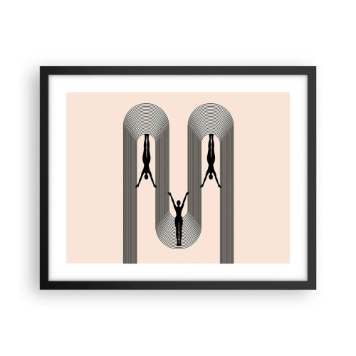 Plakát v černém rámu - Vzhůru nohama - 50x40 cm