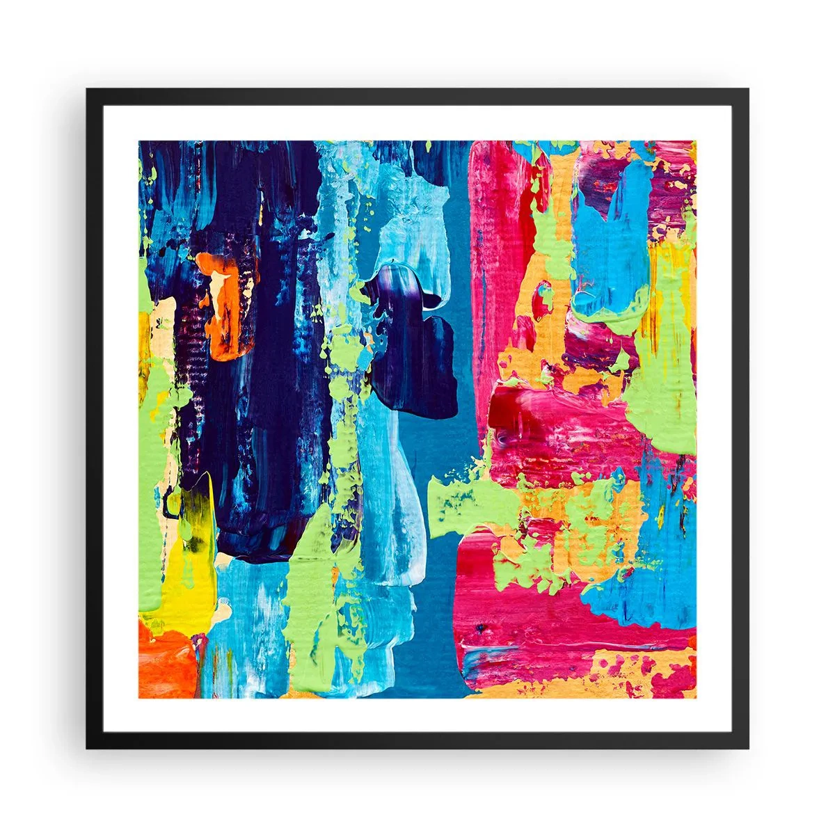 Plakát v černém rámu - Život je krásný! - 60x60 cm