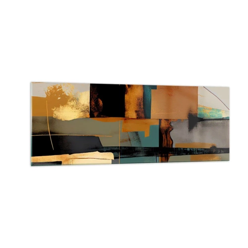 Obraz na skle - Abstrakce – světlo a stín - 140x50 cm