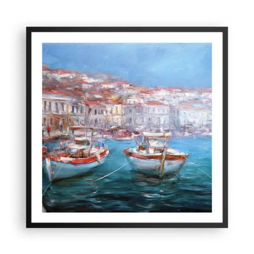 Plakát v černém rámu - Italský záliv - 60x60 cm