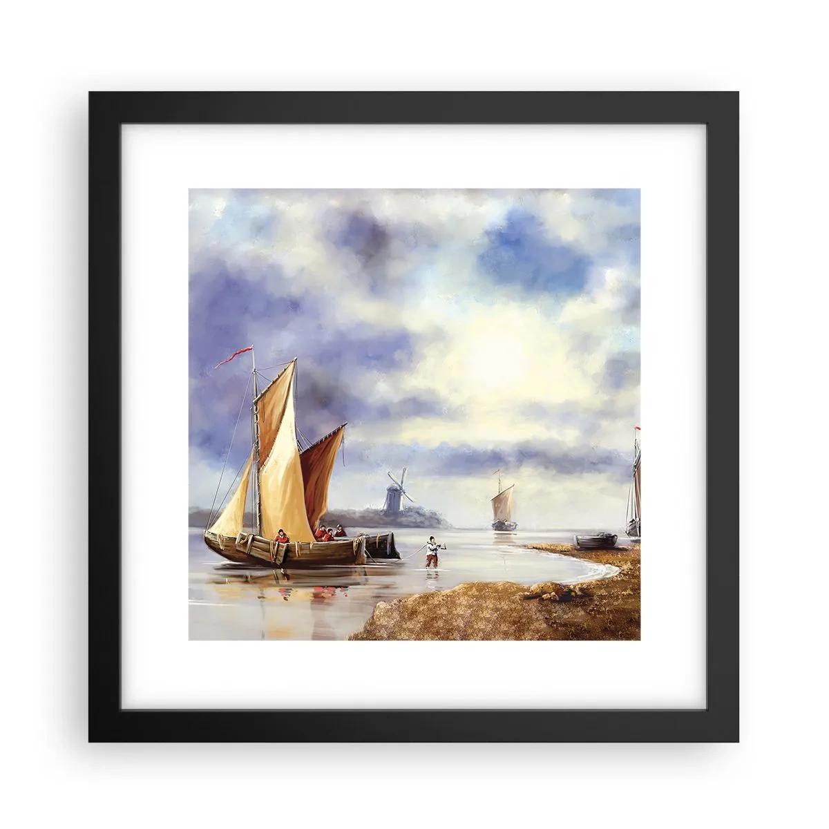 Plakát v černém rámu - Návrat námořníků - 30x30 cm