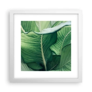 Plakát v bílém rámu - Intenzivně zelený život - 30x30 cm