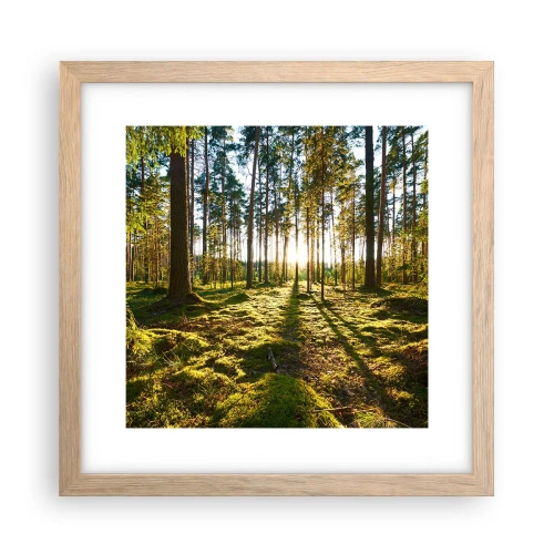 Plakát v rámu světlý dub - …Za sedmero lesy - 30x30 cm