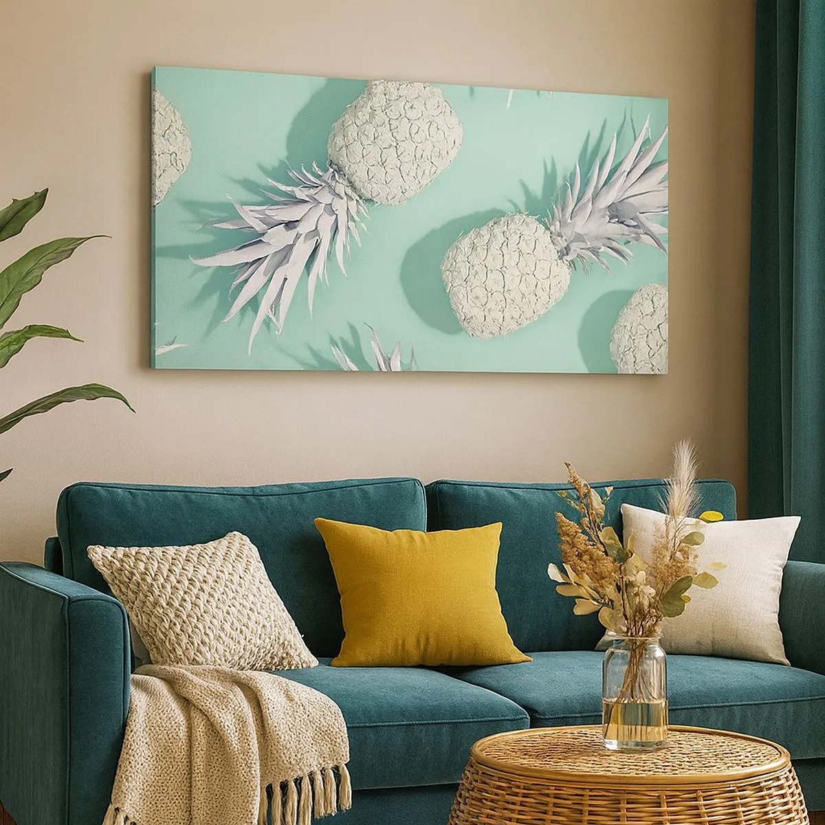 Obraz na plátně - skvěle ladí s mátou - 100x40 cm