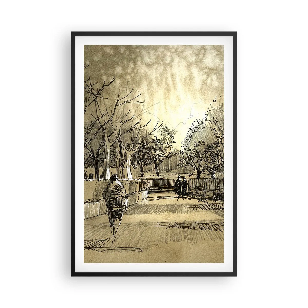 Plakát v černém rámu - Pírkem zastavený okamžik - 61x91 cm