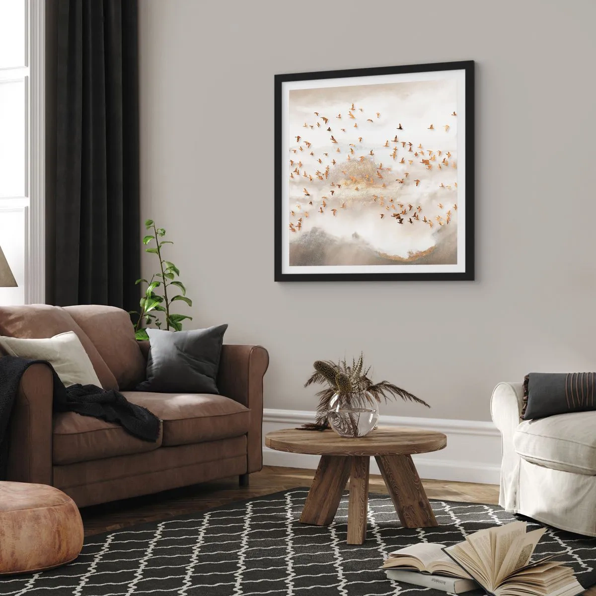 Plakát v černém rámu - Je čas… - 60x60 cm